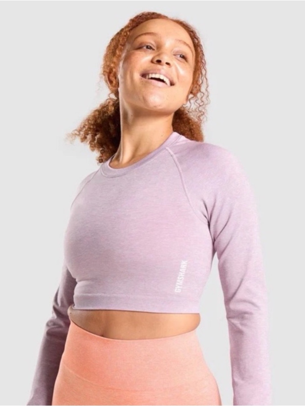 Gymshark Adapt Marl Seamless Long-Sleeve Crop Top - Women's